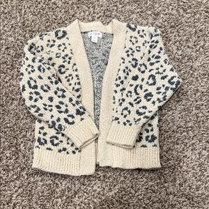 Cat & Jack Cream and Black Knit Cardigan